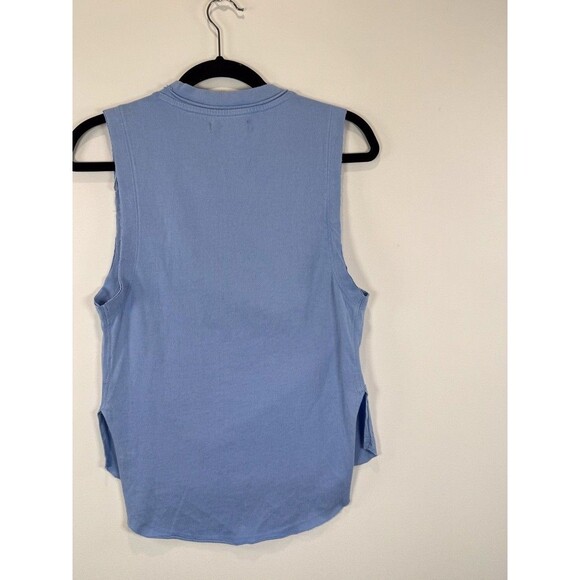 NWT We The Free People Womens Top Blue Butterfly Graphic Beaded Tank Y2K Small - Picture 9 of 11